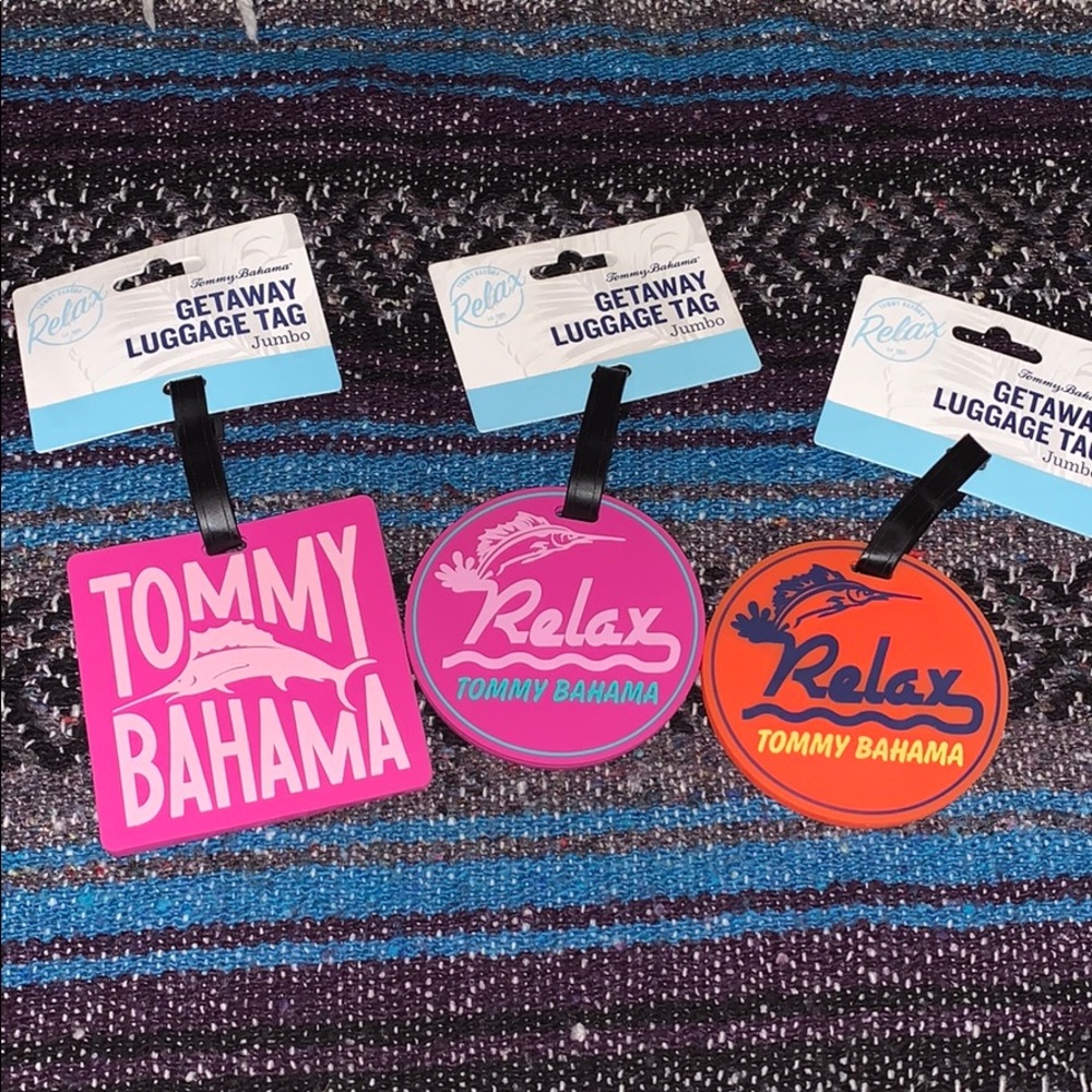 Set of three Tommy Bahama Luggage Tag
